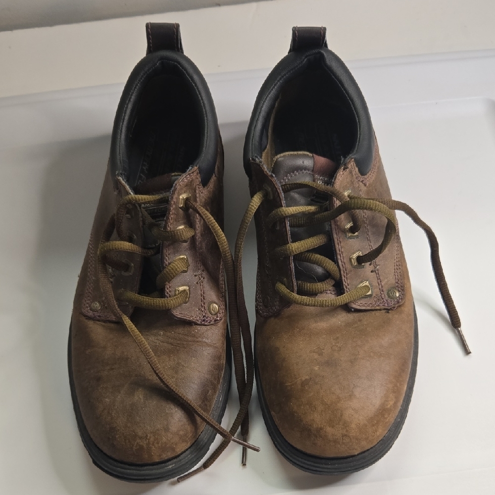 Skechers Men's Brown Leather Oxfords
